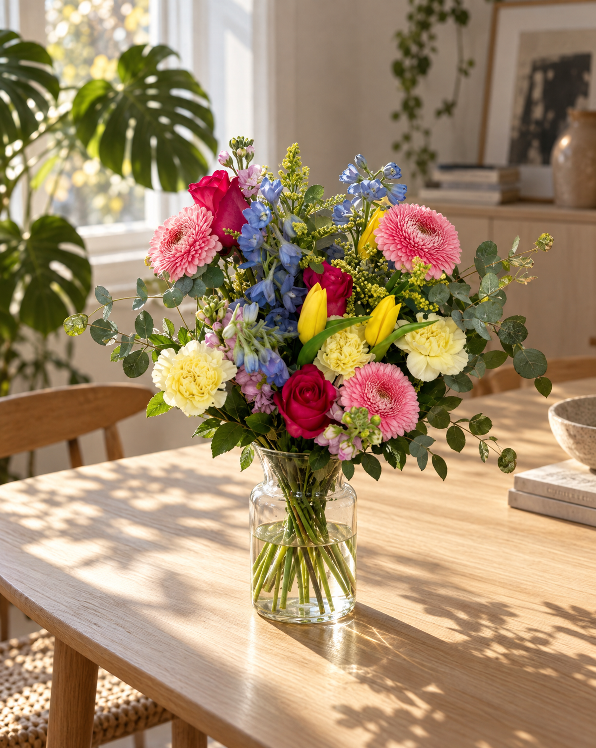 suburban, very normal looking. Consider a vase (these are flowers) @Cut Confetti Bouquet